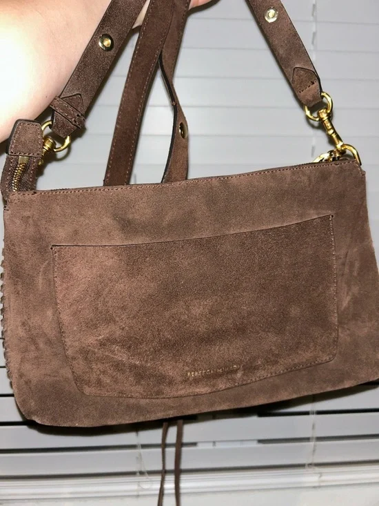 Rebecca Minkoff Darren Top Zip Leather Shoulder Bag - Picture 3 of 13